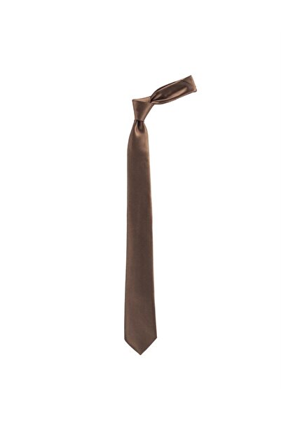 Tudors Desenli Klasik Cep Mendilli Kahverengi Erkek Kravat