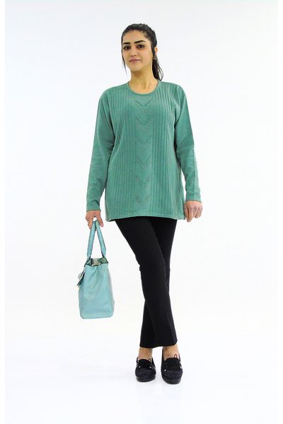 Tuğra Crew Neck Ribbed Knitwear Sweater