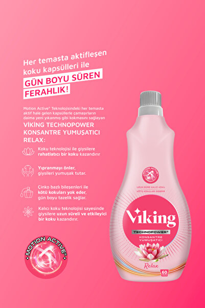 Viking TECHNOPOWER Konsantre Çamaşır Yumuşatıcısı Relax 1440 ml 1 Adet