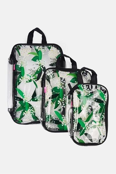 Miamica 3pcs Packing Cubes Set, Black Combo