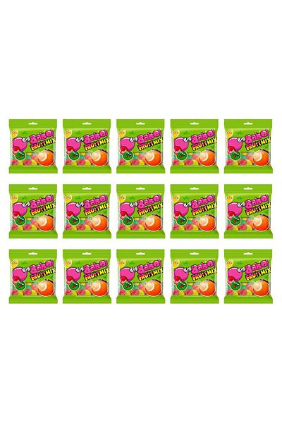 Big Babol Fruit Mix Powder Filled Gum 80 g X 15 Pieces