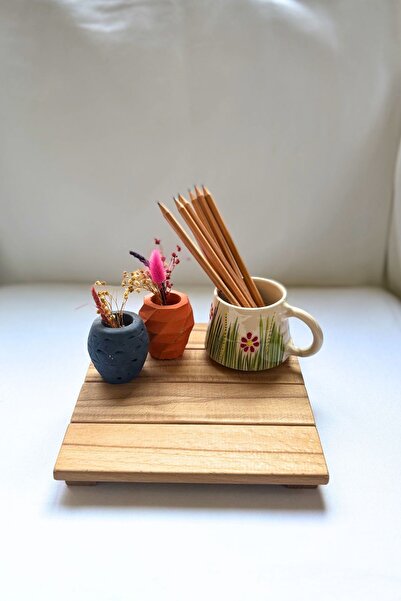 Bag The Joy بقايا - ديكورات خام 1. قاعدة عرض خشبية صلبة مصنوعة يدويًا، نيهايل