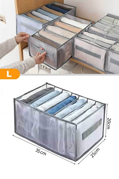 Serstil 7 Compartment Drawer Organizer with Handle - Large 35X25X20