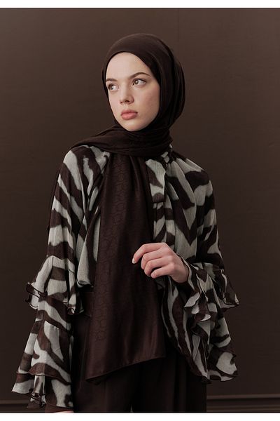 Fresh Premium Chocolate Color Plain Dolphin Shawl