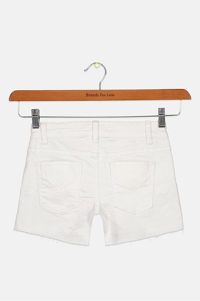 Hudson Kids Girl Solid Denim Short, White