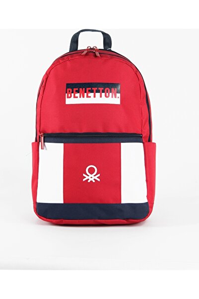 United Colors of Benetton Rucsac unisex roșu-alb 04287