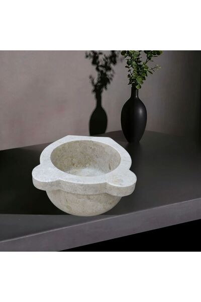 entrend11 Ece Bej Mermer Düz Mini Kurna-65