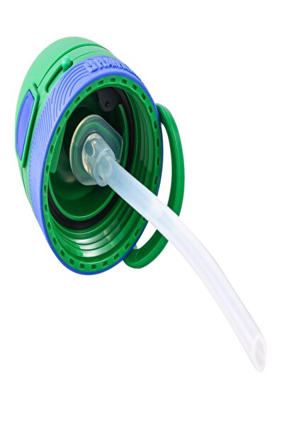 Shamobo ترمس أطفال باللون الأزرق - 350 مل مع شفاطة وستانلس ستيل