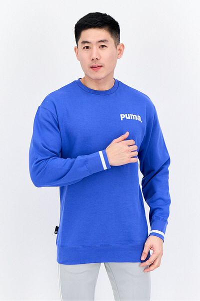 Puma Men Sportswear Fit Long Sleeve Outdoor Sweatshirt, Blue
