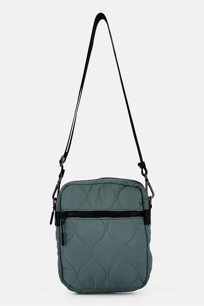 Danskin Women Blake Quilted Crossbody Bag 23 H x 20 L x 6 W cm, Green