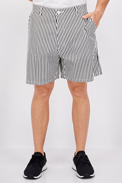 Levi's شورت رجالي مخطط أساسي، أبيض