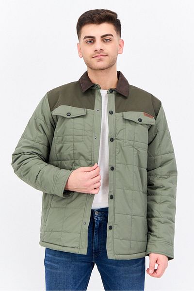 Free Country Men Quilted Puffer Jacket, Olive
