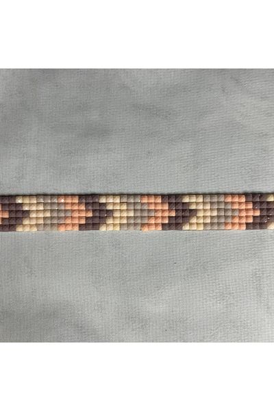 Bukle İplik Cream, Gray, Pink, Brown Color Transition (>>>>) Iron-On Adhesive Strip (1 Meter)
