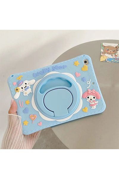 TEKNETSTORE Galaxy Tab A9 Plus 11Inch - Lucky Star Kids Case with Strap and Stand Fun Character