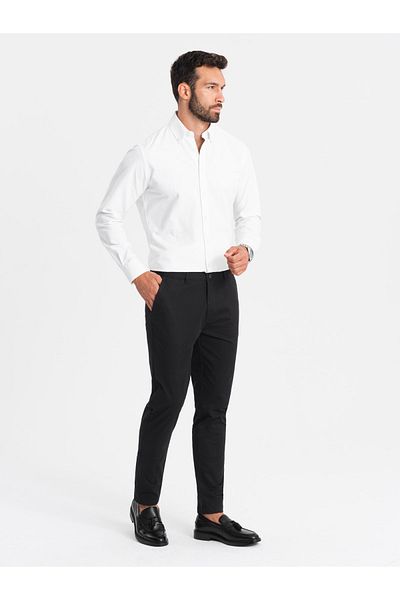 OMBRE Herren Uniform Chinohose REGULAR FIT - schwarz V5 OM-PACP-0183 XL