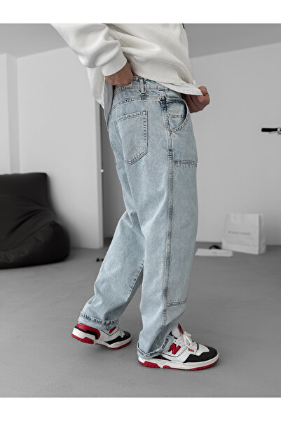 BYBASICMAN Светлосини панталони с широки крачоли KE-699/698