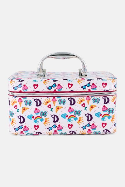 LOVE DIANA Kids Girl Train Case Make up Set, White