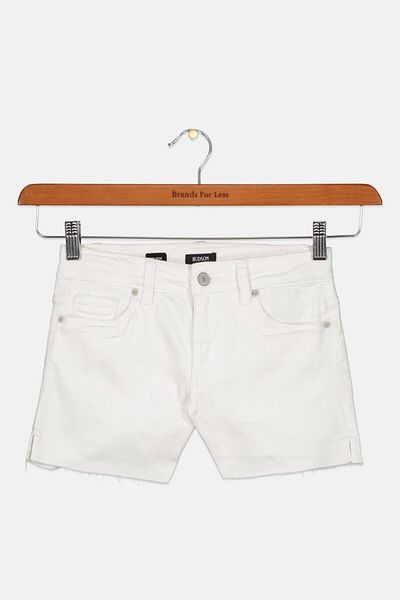 Hudson Kids Girl Solid Denim Short, White