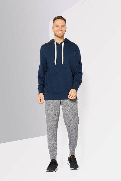 Michael Kors Men Hooded Embroidered Logo Sweatshirt, Navy Blue