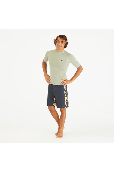 Decathlon Ανδρικό μπλουζάκι Olaian Slim Fit με κοντό μανίκι με προστασία UV - Χακί - 500