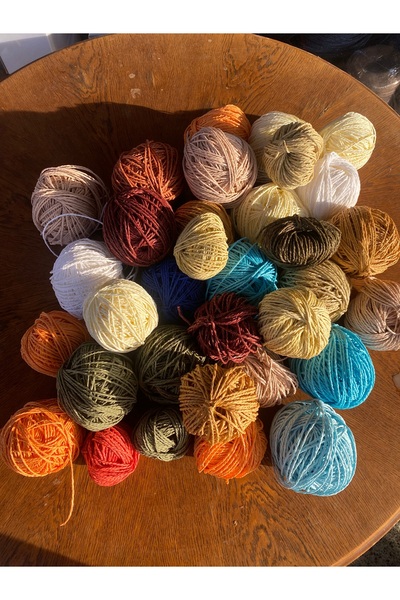Mai Handmade Hobby ve Örgü Evi 730 gram Sarılmış Parça Kağıt Ip İPLER FARKLI ...