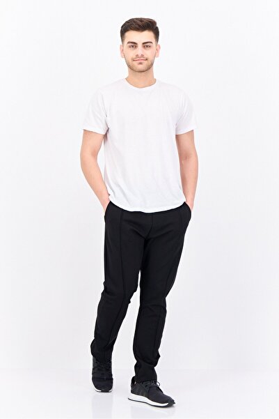 Threadbare Men Regular Fit Plain Jogger Pants, Black