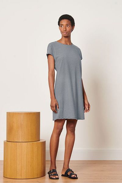 Tchibo Women Stripe Min Dress, Navy/White