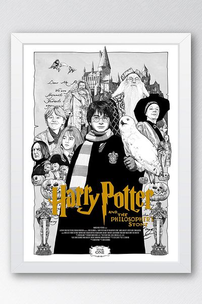 Saturn Pictură înrămată Harry Potter și Piatra Sărutului - Pictură poster film