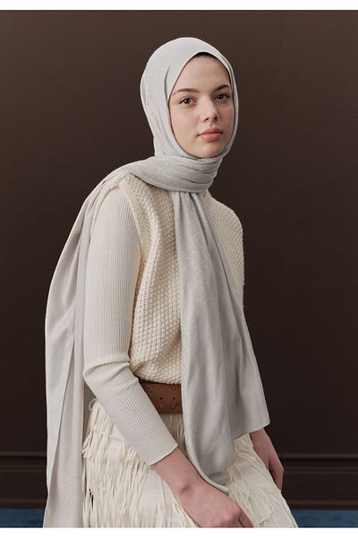 Fresh Premium Silver Plain Wool Shawl
