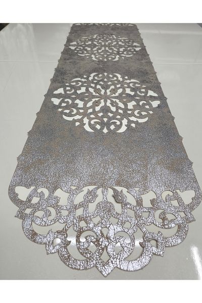 SEHARA Ασημένιος αντίκα δρομέας 120x33cm