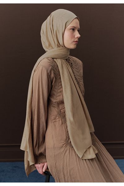 Fresh Premium Nude Plain Wool Shawl