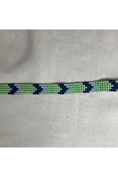 Bukle İplik Green, Navy, Turquoise Color Transition (>>>>) Iron-On Adhesive Strip (1 Meter)