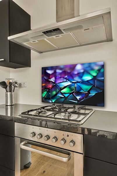 wudie Protector din sticlă pentru spatele aragazului, sticlă temperată rezistentă la rupere