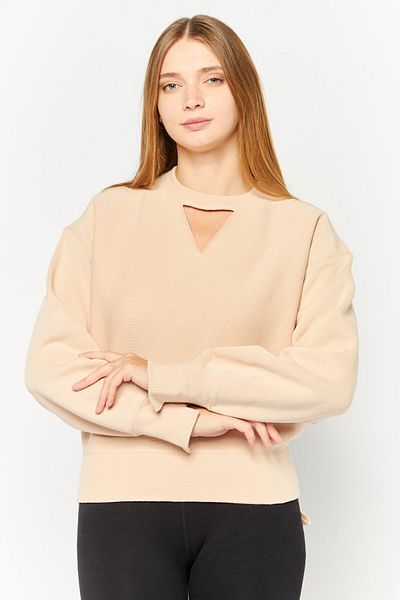 Champion Women Sportswear Fit Long Sleeve Outdoor Sweatshirts, Tan