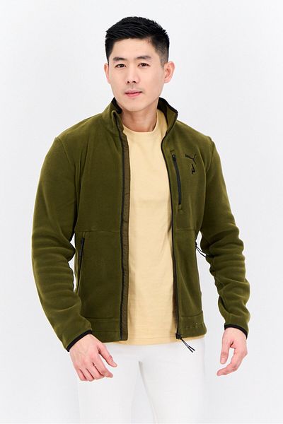 Puma Men Sportswear Fit Long Sleeves Outdoor Jacket, Olive