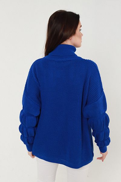 ALCHON Pulover cu gât rotic cu mâneci lungi cu bule de bază, elegant, de iarnă