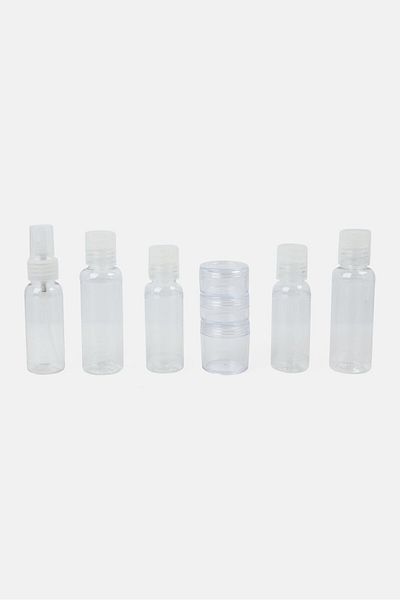 Miamica 12 Piece Travel Bottle Set, Transparent