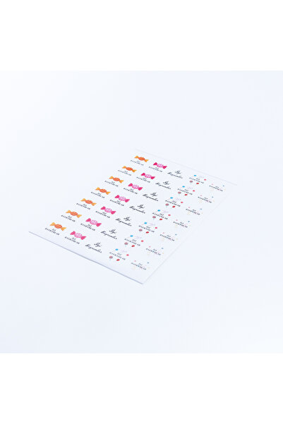 Bimotif İyi bayramlar, yazılı sticker seti, 35 adet