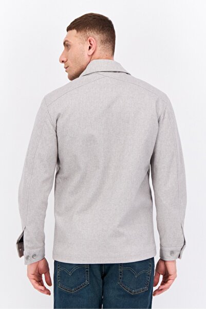 Sorbino Men Textured Jacket Shirt, Grey