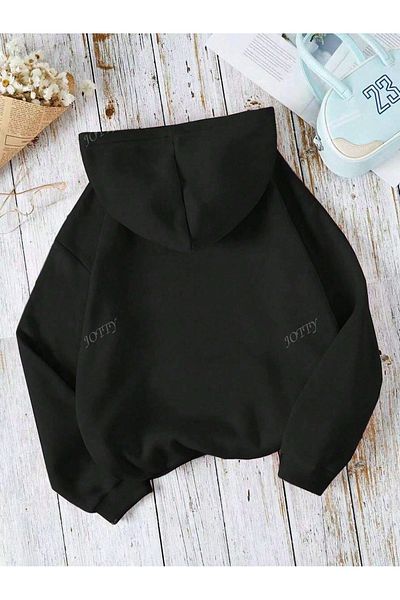 PALPİTO Hanorac cu glugă cu glugă, unisex, negru, imprimat Outer Banks