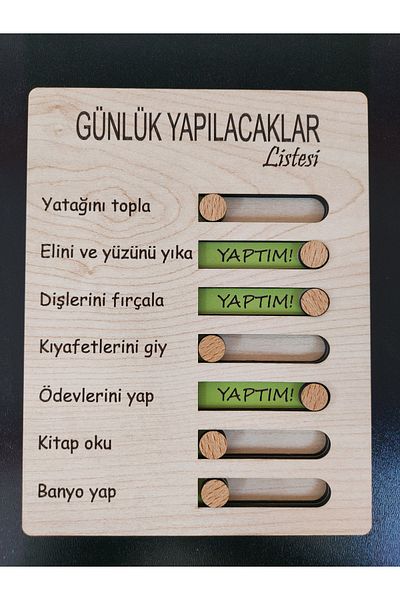 Lucena Wooden Daily To-Do Chart for Kids