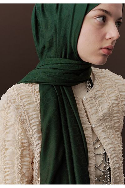 Fresh Premium Emerald Plain Shawl - Wool Design