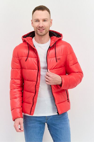 Hugo Boss Men Brand Logo Puffer Jackets, Black