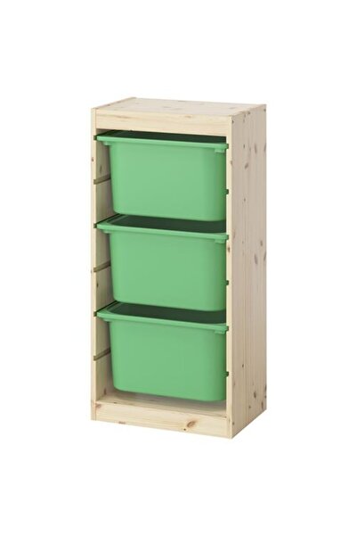 IKEA - TROFAST, saklama ünitesi, çam-parlak yeşil, 44x30x91 cm