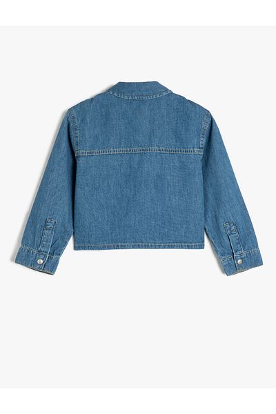 Koton Jachetă din denim cu mânecă scurtă din bumbac