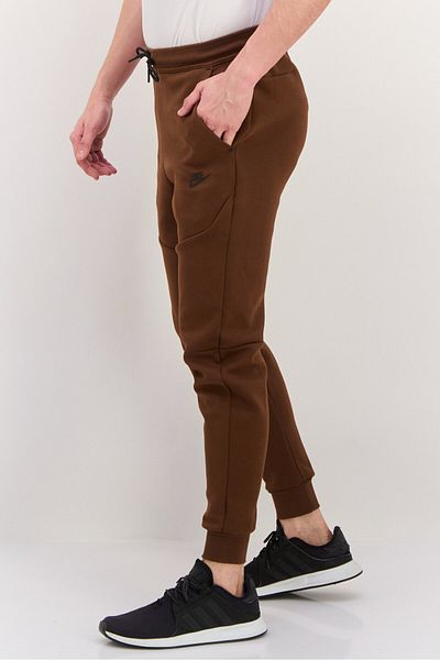 Nike Men Slim Fit Drawstring Outdoor Sweatpants, Brown