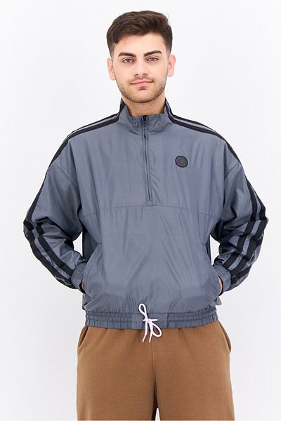 adidas Men Sportswear Fit Long Sleeve Outdoor Jacket, Grey