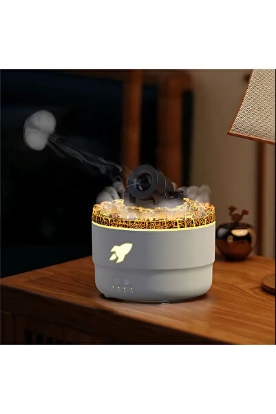 VOOKA Hava Nemlendirici Alev Topu Görünümlü Volkanik Tasarım Renkli Havan Topu Şekilli Difüzör Hava Nemlen