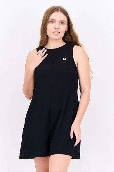 Lyle & Scott Women Brand Logo Mini Dress, Black
