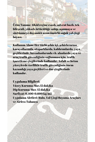 PMR Pamir Boya Renklerin Zirvesi Fors Classic Alkid Reçine Esaslı Yol Çizgi Boyası Kırmızı 4 Kg